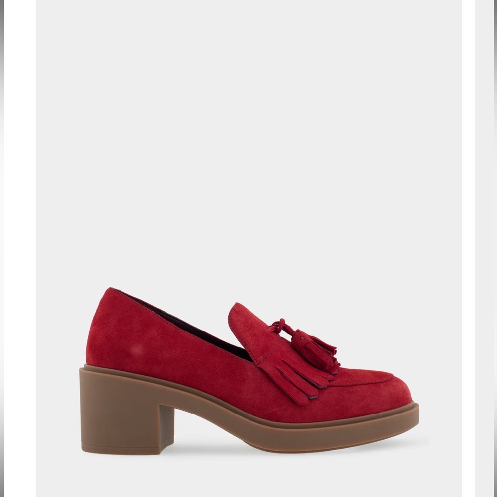 Aerosoles Women's Heeled Loafer In Burgundy Style Gibes